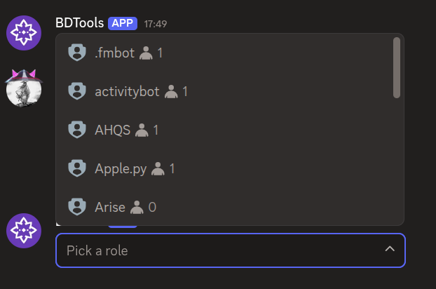 Role select example